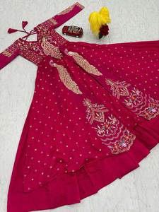 Lehenga Choli en soie Banarasi imprimé paon, doux, extensible, séchage rapide, en rayonne, design traditionnel indien, taille personnalisée - Product Image 5