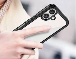 Bán chạy nhất <span class=keywords><strong>Apple</strong></span> iPhone 16 trường hợp Bumper Armor Silicone lỏng chống sốc cứng trở lại trường hợp bảo vệ với sợi nhỏ mềm - Product Image 1