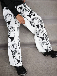 High Quality Blank Baggy Sweatpants Wide Leg Trousers Men <b>Joggers</b> Custom Elastic Oversized <b>Stacked</b> Pants Men Flared Sweatpants - Product Image 3