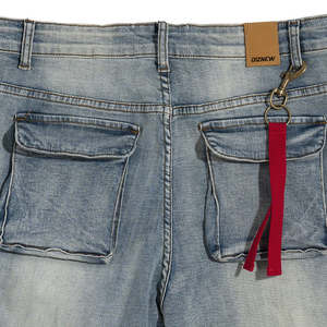 Custom Design High Quality Casual Straight <b>Denim</b> <b>Shorts</b> Cotton Soft Washed Man's Jeans <b>Shorts</b> - Product Image 4