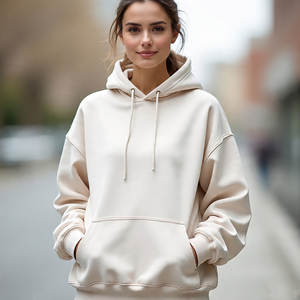 Sweat à capuche personnalisé à épaules tombantes pour femmes en plein air pull lourd à capuche coupe ample respirant sweat à capuche surdimensionné pour femmes - Product Image 2