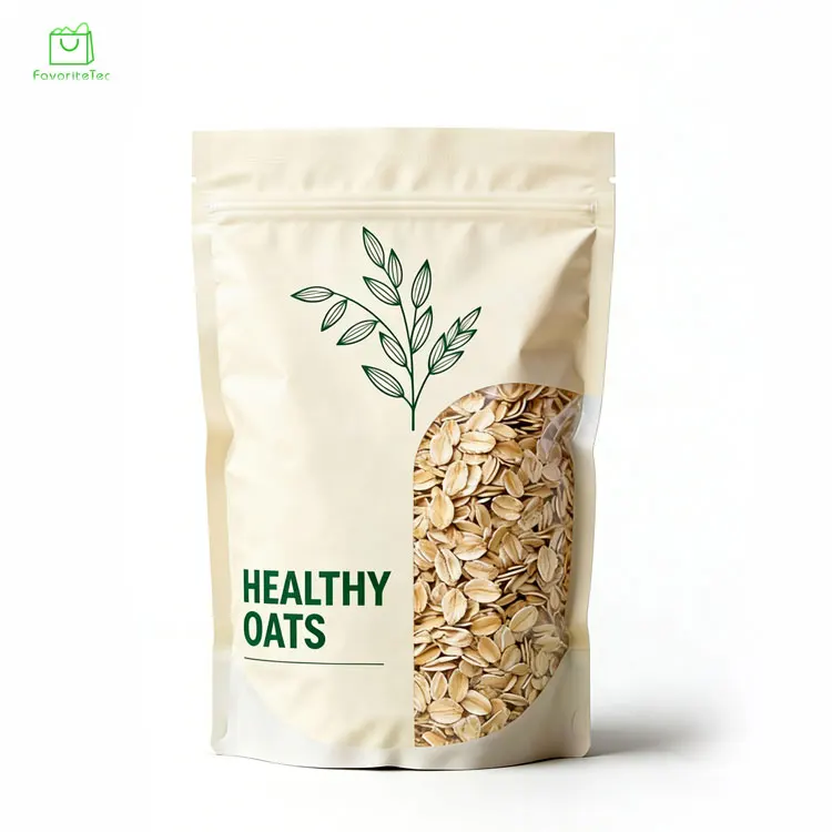 Custom Gravure Printing 1mm Thick PLA Biodegradable Kraft Paper Stand Pouch Zipper Top Recyclable Reusable Food Grade Bags