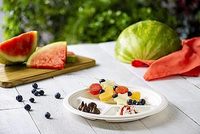 Assiettes jetables en bagasse compostable à 3 compartiments pour les fêtes, le camping, vaisselle robuste, plateau, logo personnalisé