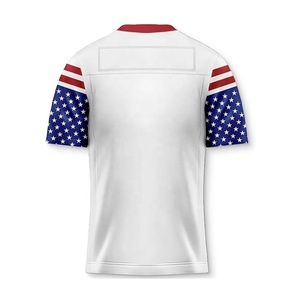 Camisetas de fútbol americano personalizadas, Unisex UNIFORMES DE EQUIPO, ropa deportiva transpirable de poliéster 100% sublimada corta, OEM, venta al por mayor a granel - Product Image 2