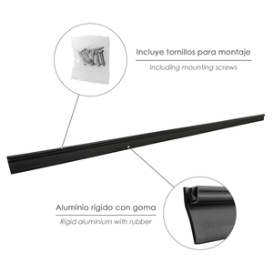 Joint d'étanchéité pour porte de garage Plus, aluminium noir avec caoutchouc haute résistance. 2,5 mètres. - Product Image 3