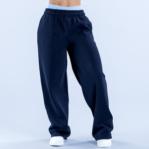 Haute exigence marine Zip pull à capuche et survêtement deux pièces femmes survêtement coton polaire respirant Gym entraînement femmes survêtements - Product Image 4