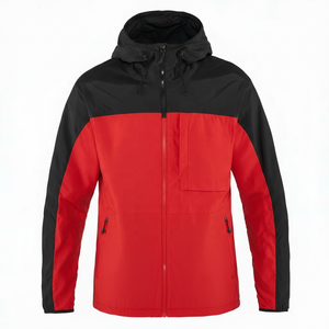 Vestes coupe-vent de sport de créateur, fabriquées en usine, avec services OEM, en toile de nylon à fermeture éclair, coupe ample, pour l'entraînement - Product Image 1