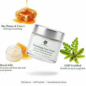 Crème pour les pieds adoucissante et nourrissante à la Moringa Rouge d'Italie, formule naturelle testée dermatologiquement, 75 ml, marque privée OEM, soin de la peau des pieds - Product Image 3