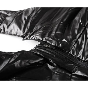 Chaqueta cálida de invierno con capucha de talla grande para hombre, Burbuja de gran tamaño personalizada con cuello levantado y acolchado de espuma, Abrigo acolchado brillante - Product Image 6