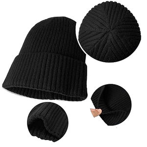Gorro de Punto Ligero, Suave y Cómodo, 100% Acrílico, Unisex, Ajustable, para Tiempo Relajado al Aire Libre, Estilo Urbano Simple, Cálido para el Invierno - Product Image 2