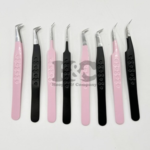 Pinzas Profesionales Curvas de Acero Inoxidable para Pestañas de Visón, Pinzas para Extensión de Pestañas con Logotipo Personalizado, Pinzas Puntiagudas Sostenibles - Product Image 2