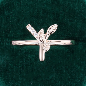 Bijoux de mode personnalisés bague fine en argent sterling 925 "Y" lettre bague moissanite bijoux en diamant bague de mariage pour les femmes - Product Image 4