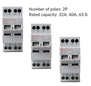 สวิตช์เปลี่ยนแบบแยกส่วนติดตั้งบนราง4x63 I-0-II 63A 4P 4 KV คุณภาพสูง240-415V IP20พลาสติก ABS 50/60Hz - Product Image 3