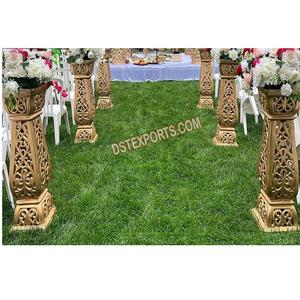 Decoraciones de boda al aire libre Pedestales de Bollywood Columna DE BODA Pilar tallado Decoración Pilares de Bollywood para decoración de pasarela de boda - Product Image 1