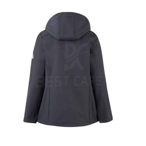 Veste Softshell pour femmes avec capuche réglable et poches zippées pour plus de commodité Veste Softshell pour femmes - Product Image 3