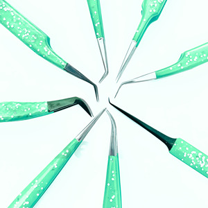 แหนบขนตาปลอมทำจากสเตนเลสสตีลใช้สำหรับช่างขนตาสินค้าพรีเมียมฉลากตามสั่ง - Product Image 4