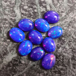 สีฟ้าโอปอล Cab,ธรรมชาติโอปอล Cabochon เอธิโอเปีย,อัญมณีหลวมสำหรับการทำเครื่องประดับ - Product Image 3