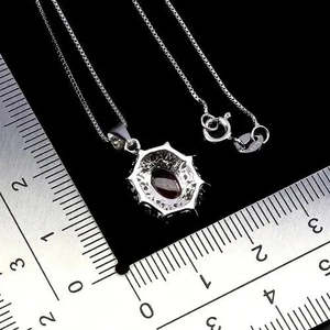 AAA+ Quality 925 Sterling Silver <b>Necklace</b> Oval <b>Ruby</b> 8x6mm Natural Gemstone Jewelry 18inches Cus-Jew106 - Product Image 2