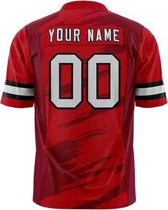 Uniforme de Fútbol Americano Personalizado con Camuflaje, Sublimado, Cuello en V, Manga Corta, Transpirable, Protección UV, Logotipo del Equipo, Nombre y Número - Product Image 6