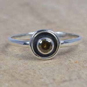 Anillo de Plata de Ley 925 con Cuarzo Ahumado, Gema Facetada Hecha a Mano, Piedra de Nacimiento de Noviembre, Joyería Elegante, Regalos para Mujer - Product Image 1