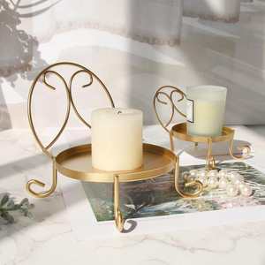 El candelabro más vendido, decoración de boda, centro de mesa, soporte de luz de té, soportes de hierro nórdico, decoración del hogar recubierta de oro, forma personalizada - Product Image 1