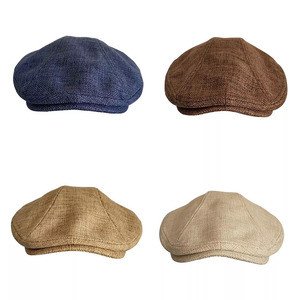 Casquette en coton lin Gatsby Ivy Hat Golf Driving Spring Flat Cabbie Newsboy Hommes Femmes Top Quality Custom Made 2025 Chapeaux brodés - Product Image 5