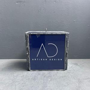 Marco de fotos de 4 lados, decorativo, de metal, hierro y vidrio con acabado gris - Product Image 2