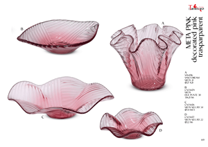 Décoration d'intérieur de luxe Tammaro Home Meta Pink Murano Glass, design artisanal italien haut de gamme - Product Image 2