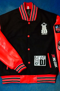 Chaqueta de béisbol de lana gruesa de cuero auténtico XL personalizada para hombre, chaqueta universitaria bordada de chenilla de trabajo de invierno con letras americanas - Product Image 4