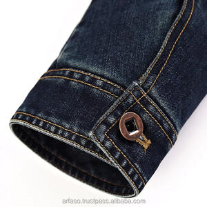 2025 Nueva chaqueta vaquera para hombre, chaqueta vaquera ajustada a la moda con cuello vuelto, chaqueta vaquera de talla grande hecha por Pakistán - Product Image 5