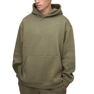 Best Quality Cotton Spandex Winter Pullover <b>Hoodies</b> Wholesale Casualwear Solid Brown Digital Printing Hoodie - Product Image 1