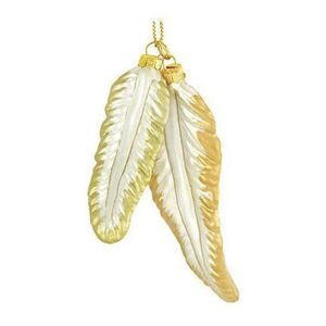 Premium Luxury Quality Christmas Hanging Ornament Leaf Golden and White Top Selling Leaf <b>Tree</b> Hanging - Product Image 1
