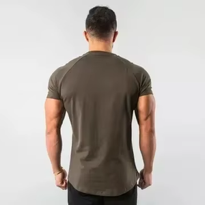 OEM Men Gym wear Quick Dry Fitness T-Shirt Raglan Sleeve Slim Fit T-Shirt Compression LOGO Men T Shirt Gym Wear - Product Image 2