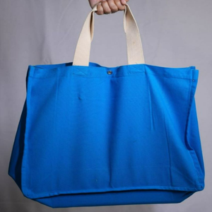 Logo personnalisé vente en gros sac à main à provisions réutilisable en coton sacs fourre-tout à bandoulière en toile pour femmes pour étudiants avec poche intérieure - Product Image 6
