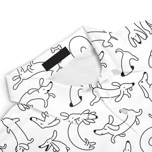 เสื้อกอล์ฟลายพิมพ์สุนัขคุณภาพดีที่สุดสำหรับผู้ชาย แขนสั้น ผ้าถัก ระบายอากาศได้ดี สวมใส่สบาย แห้งเร็ว - Product Image 4