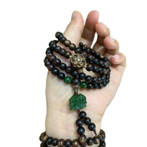 Pulsera Oud de Vietnam subacuática Superior de alta calidad 108 cuentas 6 mm mezcla encanto hecho de madera buen modelo y moda de lujo - Product Image 2