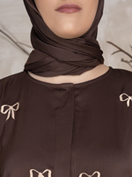 Colección Sanash SC0422, Abaya Modesta de Manga Larga Ligera 100% Poliéster para Mujer, para Uso Diario y de Oración