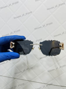 Lunettes de soleil sans monture en argent 925 avec diamants Moissanite, verres photochromiques, légères et confortables pour unisexe - Product Image 5