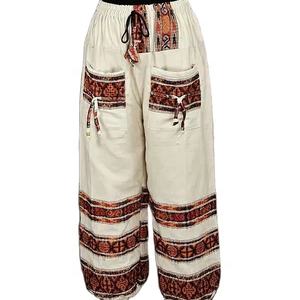 Playernetwork Pantalon évasé à carreaux en mélange de laine pour femme, le plus vendu, écologique, infroissable, respirant, confortable, taille mi-haute, coupe ample - Product Image 1