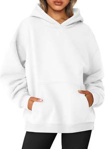 Sweat à capuche en polaire ample surdimensionné pour femmes vêtements chauds d'hiver avec poches avant pour l'entraînement de rue Jogging porter motif 3D - Product Image 5