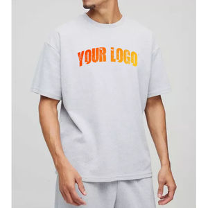 Camiseta OEM 100% algodón para hombre, corte holgado, estampada, 2025, oferta de alta calidad, 200 g/m², camiseta personalizada 100% algodón, camisetas lisas para hombre - Product Image 1