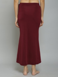 Burgundy Women's Lightweight Shaper Saree Petticoat Polyester Shapewear Top with <b>Tummy</b> <b>Control</b> and Sizes in Various Colors - Product Image 3