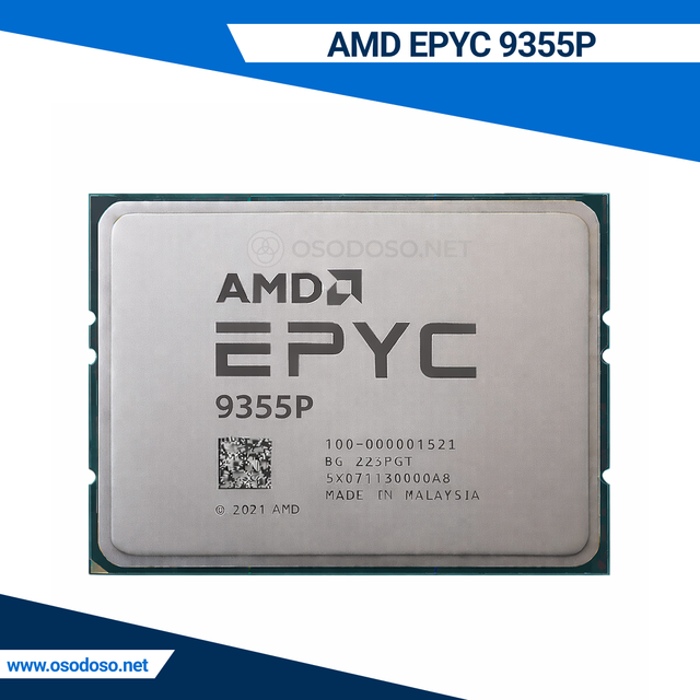 AMD EPYC 9355P 32-Core/64-Thread 3.55GHz-4.4GHz 280W  100-000001521
