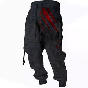 Pantalon de survêtement de jogging taille haute décontracté pour hommes vêtements de sport à motif droit et léger pour musculation pantalon de jogging de sport - Product Image 3