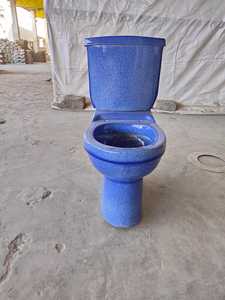 Réservoir dissimulé moderne à double chasse Toilette WC en deux pièces Articles sanitaires en céramique colorée P-Trap & S-Trap Fabriqué en Inde - Product Image 3