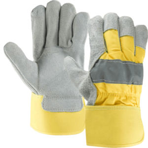 Guantes de Trabajo Fluorescentes de Alta Resistencia, de Cuero Vacuno Canadiense Ignífugo, con Forro de Tela de Algodón Transpirable y Puño de Seguridad - Product Image 4
