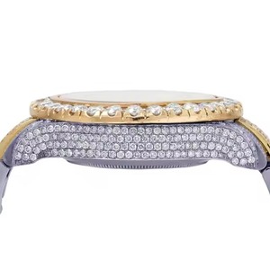 Directo de fábrica Sypply totalmente helado VVS Moissanite Gold Watch VVS Clarity totalmente helado Bling Watch para hombres disponible para la venta - Product Image 2