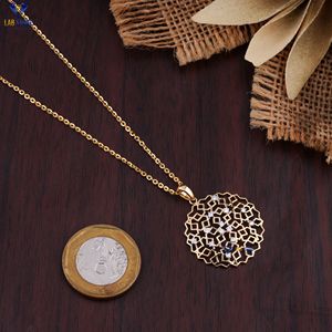 0.188 TDW จี้เพชรทรงกลมโรสโกลด์โดย Labstone จี้เพชรประกายสี EF-VS - Product Image 4