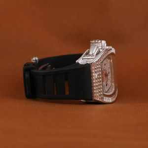 Recién llegado, reloj de acero inoxidable para hombre con Lab Grown VVS Clarity Baguette Diamond Totalmente helado para uso diario, fiestas de lujo - Product Image 4