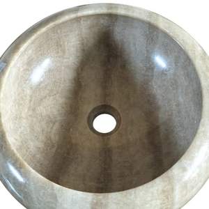 Auténtico Lavabo Redondo de Porcelana Ecológico de Primera Calidad, Elaborado con Porcelana Translúcida de Alta Calidad, Hecho a Mano en Indonesia - Product Image 1